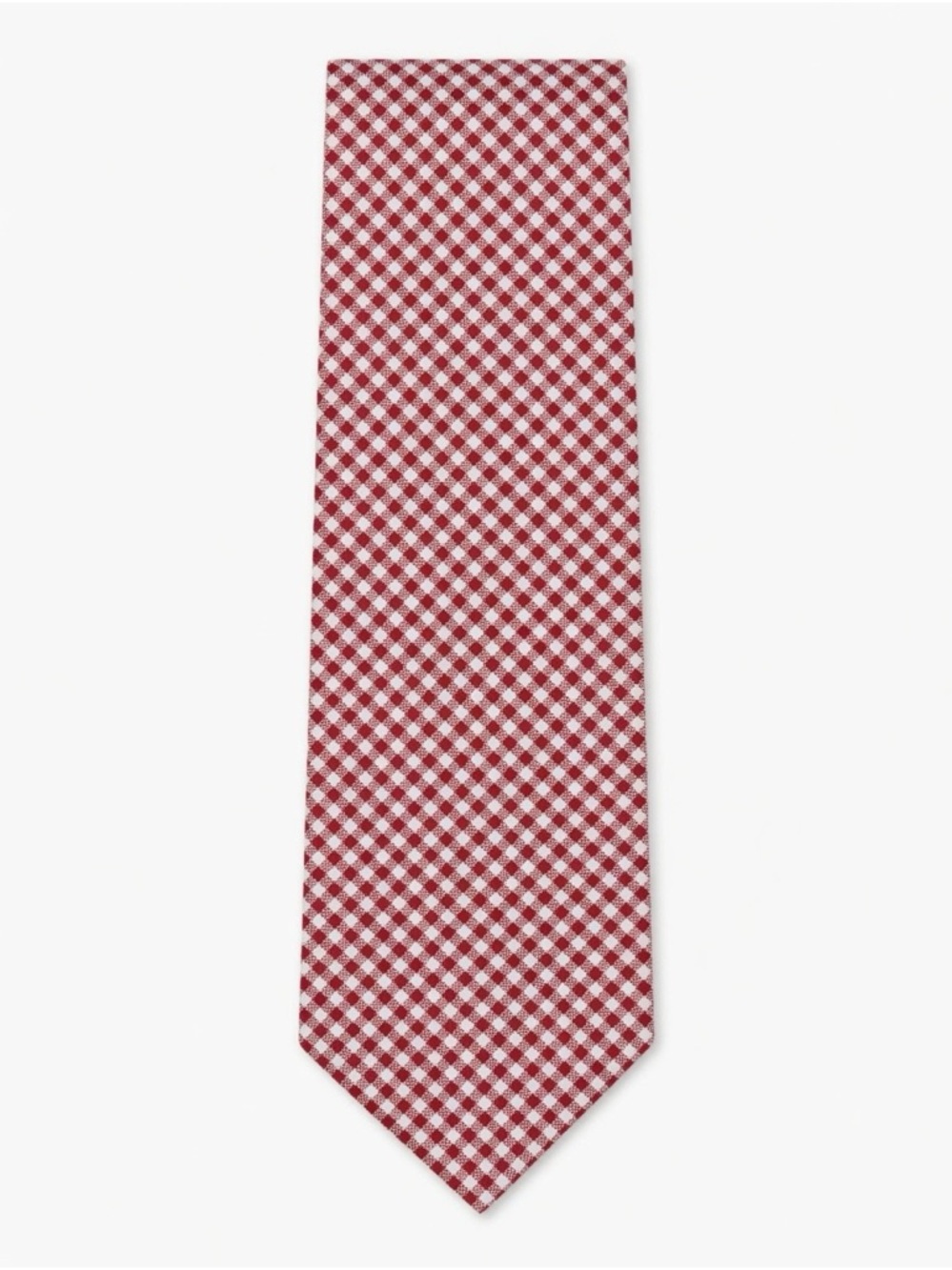Tommy Hilfiger Red & White Silk Gingham Tie